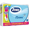 Бумага туалетная 2сл 12шт/уп 23м белая ZEWA PLUS