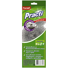 Губки бытовые PACLAN PRACTI 3шт/уп метал/сетчатые