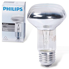 Лампа накаливания 60Вт E27 PHILIPS Spot R63 30D зеркальная колба
