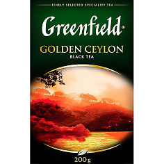 Чай черный GREENFIELD GOLDEN CEYLON листовой 200г