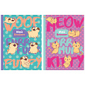 Бизнес-тетрадь А6 80л BG MEOW-WOOF! клетка/тв обложка 8383