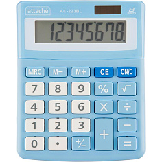 Калькулятор 8 разрядов ATTACHE AC-223BL настольный голубой