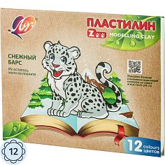 Пластилин 12цв 180гр ЛУЧ ZOO