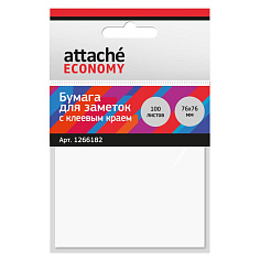 Стикер 76х76мм 100л/уп ATTACHE ECONOMY белый