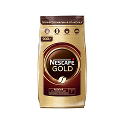 Кофе растворимый NESCAFE GOLD 900г сублимированный мягк уп