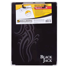 Клипборд А4 BRAUBERG BLACK JACK картон/ламинир