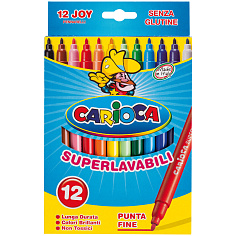 Фломастеры 12цв CARIOCA JOY смываемые 40614