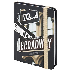 Бизнес-тетрадь А6 96л с резинкой BROADWAY