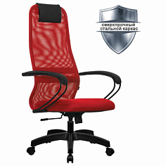 Кресло офисное METTA SU-B-8 сетка/ткань красный