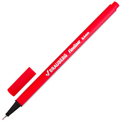 Ручка линер 0,4мм красная BRAUBERG AERO трехгранная