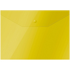Папка-конверт А4 на кнопке 150мкм OFFICESPACE желтый