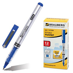 Ручка роллер 0,3мм синяя BRAUBERG