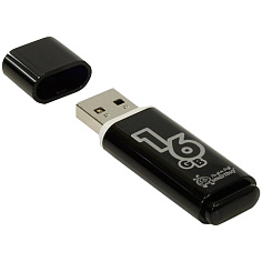 Флеш-память 16Гб USB 2.0 SMART BUY GIOSSY черный