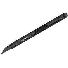 Нож канцелярский 9мм BERLINGO DOUBLE BLACK