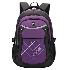 Рюкзак молодежный МАМБА 46х34х18см 3отд/5карманов черный/фиолетовый