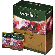 Чай черный GREENFIELD SPRING MELODY чабрец 100 пакетиков