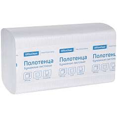 Полотенце бум V-сложение 1сл 20пач/уп 250л 21х21,6см OFFICECLEAN PROFESSIONAL