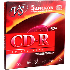 Диск CD-R VS 700Mb 52х конверт