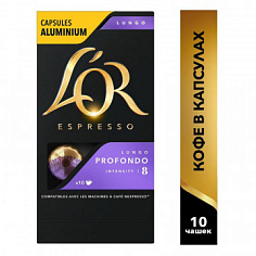 Капсулы для кофемашин L`OR Espresso Lungo Profondo 10шт