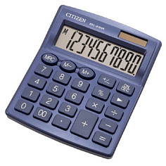 Калькулятор 10 разрядов CITIZEN SDC-810NR-NV настольный темно-синий