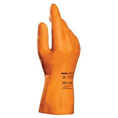 Перчатки латексные х/б напыление р-р 7 (S) оранжевые MAPA INDUSTRIAL/ALTO 299