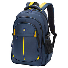 Рюкзак молодежный TINANIUM 45х28х18см 2отд/5карманов синий/желтые вставки