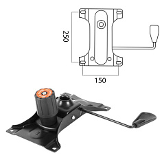Механизм качания для кресла TOP-GUN 150х250 мм