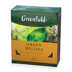 Чай зеленый GREENFIELD GREEN MELISSA 100 пакетиков