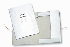 Папка на завязках картонная BRAUBERG 280г/м2 немелованная белая