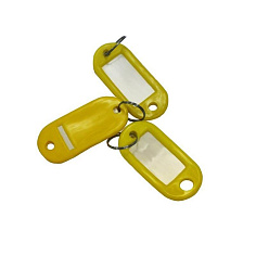 Брелок для ключей 10шт/уп 30х15мм желтый