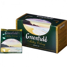 Чай зеленый GREENFIELD MILKY OOLONG молочный улун 25 пакетиков