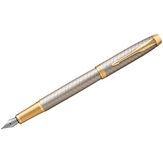 Ручка перьев PARKER IM PREMIUM F322 Grey GT F перо нерж сталь 1931684