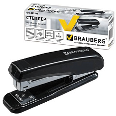 Степлер №24/6 20л BRAUBERG NERO черный