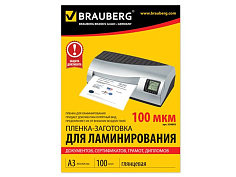 Пленка для ламинирования А3 303х426мм 100мкм 100шт/уп BRAUBERG