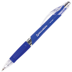 Ручка автом BRAUBERG COBAIT 0,7мм резин упор/синий