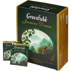 Чай зеленый GREENFIELD JASMINE DREAM 100 пакетиков
