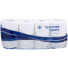 Бумага туалетная 3сл 8шт/уп 14,5м белая OFFICECLEAN PREMIUM