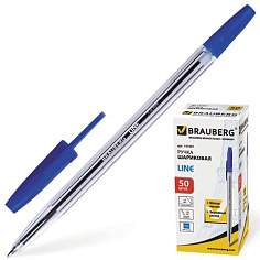 Ручка шарик синяя 0,5мм BRAUBERG LINE
