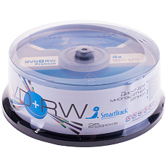 Диск DVD+RW SMART TRACK 4х 4,7GB 25шт Cake Box