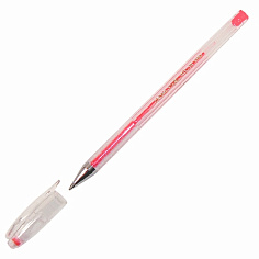 Ручка гелевая розовая 0,5мм CROWN HJR-500H