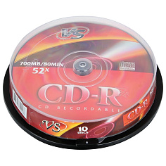 Диск CD-R VS 700Mb 52х 10шт Cake Box