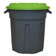 Бак для отходов 60л с крышкой зеленый пластик