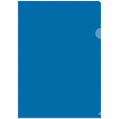 Папка-уголок А4 100мк OFFICESPACE синяя