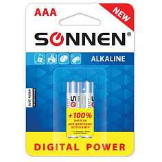 Батарейка AAA LR03 2шт/уп SONNEN DIGITAL POWER СУПЕРАЛКАЛИН 1.5В