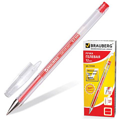 Ручка гелевая красная 0,35мм BRAUBERG JET