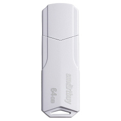 Флеш-память 64Гб USB 2.0 SMART BUY CLUE белый