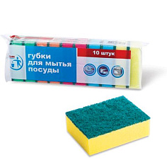 Губки бытовые PACLAN PROFESSIONAL 10шт/уп чистящий слой 22х80х50мм