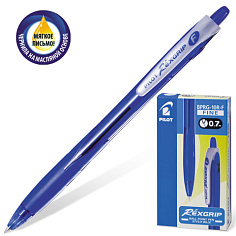 Ручка автом PILOT BPRG-10R-F REX GRIP 0,7мм/резин упор/синий