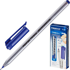 Ручка шарик синяя масляная игол/након 0,5мм PENSAN TRIBALL трехгранная