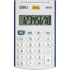 Калькулятор 8 разрядов DELI карманный синий